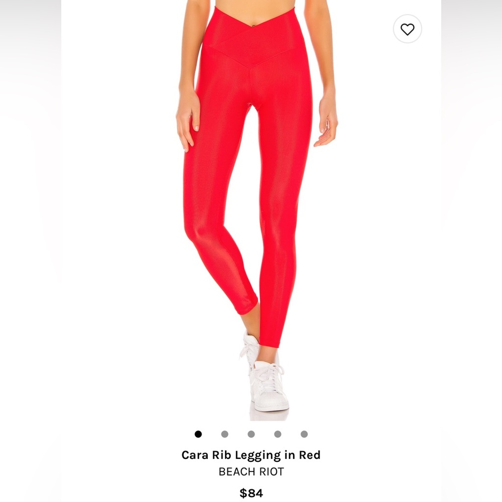 Beach Riot Cara rib legging in Red